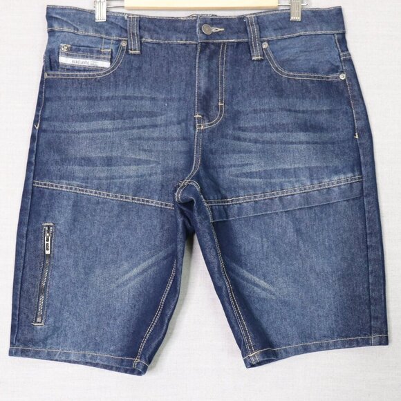 Y2K Ecko Unltd Jean Shorts Men’s 34 Grunge Skater Relaxed Fit 2000s Dark - Picture 1 of 13